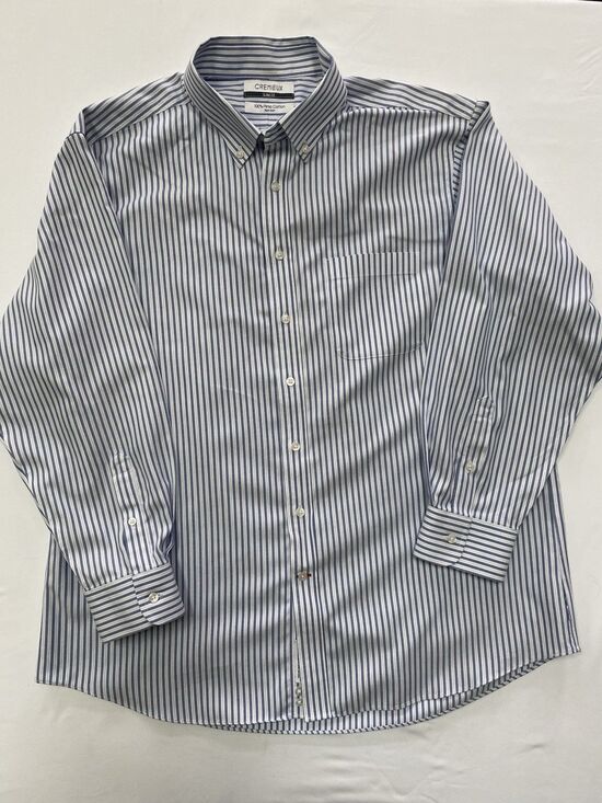 Daniel Cremieux Other - Cremieux Slim Fit Men’s Shirt Blue White Striped Pima Cotton Non-Iron L/S